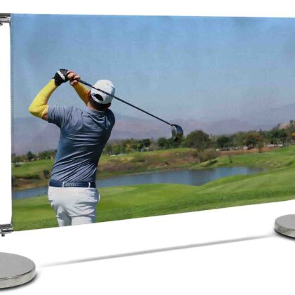 Custom Cafe Barriers. Outdoor Cafe Banners