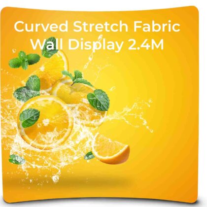 Curved Stretch Fabric Display Wall | Exhibition Display Stands UK | Trade Show Display Backdrop UK
