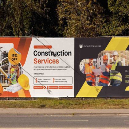Construction Site Banners UK, Custom Heras fencing banner, Heras Fence Covers UK