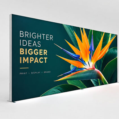 20ft (6m) LED lightbox exhibition display with SEG fabric graphics