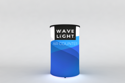 Air Inflatable Backlit Counter in use at trade show or promotional event