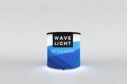 WaveLight Air Backlit Inflatable Counter - Circular Mini Exhibition Display Stand
