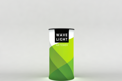 WaveLight Air Backlit Inflatable Circular Tower - 59"h Exhibition Display Stand