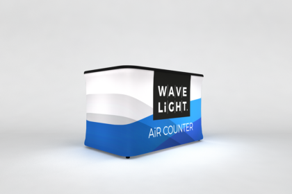 WaveLight Air Backlit Inflatable Counter - Rectangular Mini Exhibition Display Stand