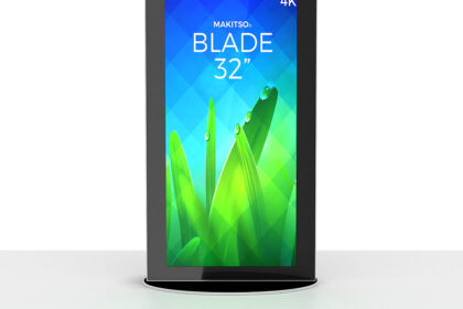 Mini Blade 32" - 4K Digital Signage Kiosk Exhibition Display Stand