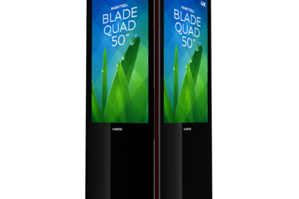 Blade Quad 50" - 4K Digital Signage Exhibition Display Stand