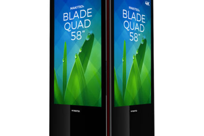 Blade Quad 58" - 4K Digital Signage Exhibition Display Stand