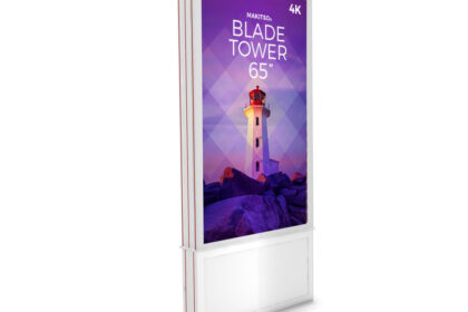 Blade Tower 65" - 4K Digital Signage Kiosk Exhibition Display Stand