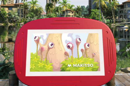 Sslab JR 32" Red - 4K Digital Interactive Exhibition Display Stand