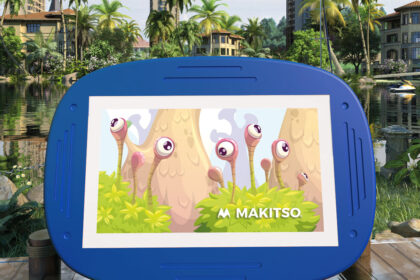 Sslab JR 32" Blue - 4K Digital Interactive Exhibition Display Stand