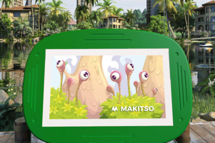 Sslab JR 32" Green - 4K Digital Interactive Exhibition Display Stand