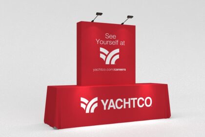 OneFabric 5ft Straight Tabletop Display Exhibition Display Stand