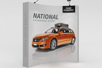 OneFabric 8ft Curve Display Exhibition Display Stand