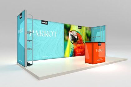 Parrot - 10x20 Inline Display Exhibition Display Stand