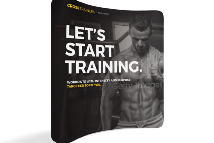 Display 8ft Curve Exhibition Display Stand