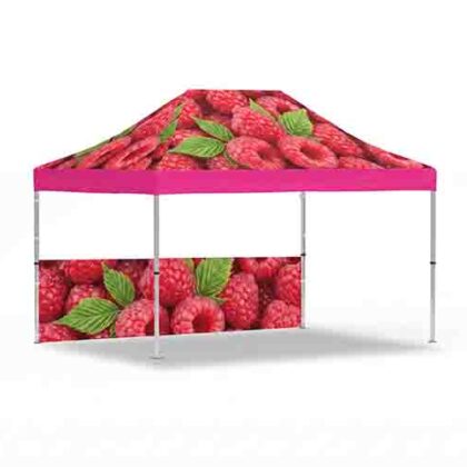 3M X 4.5M Printed Gazebo with Half Wall for exhibitions, trade shows and outdoor events