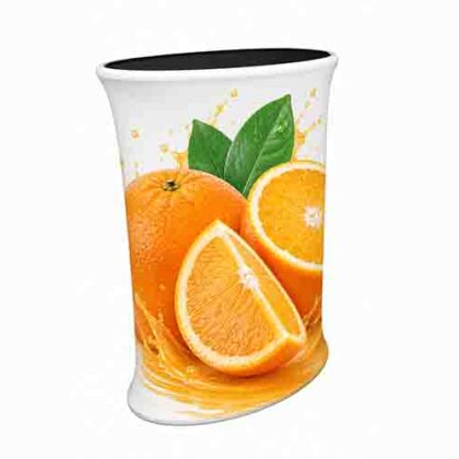Custom printed Soft Touch Oval Counter with full-colour fabric graphic