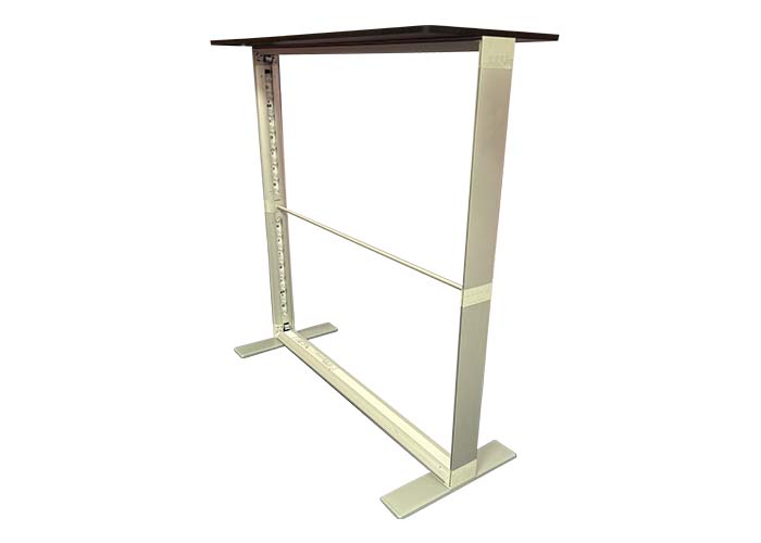 Fast-Fold LED Lightbox Counter aluminium frame side view
