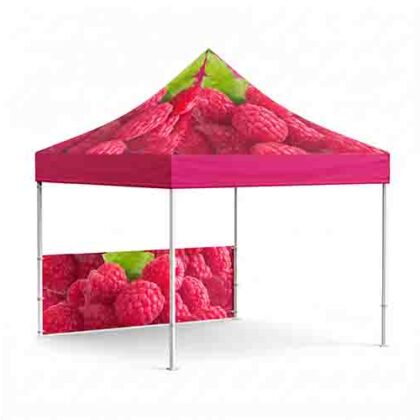 3M X 3M Printed Gazebo with Half Wall for exhibitions, trade shows and outdoor events