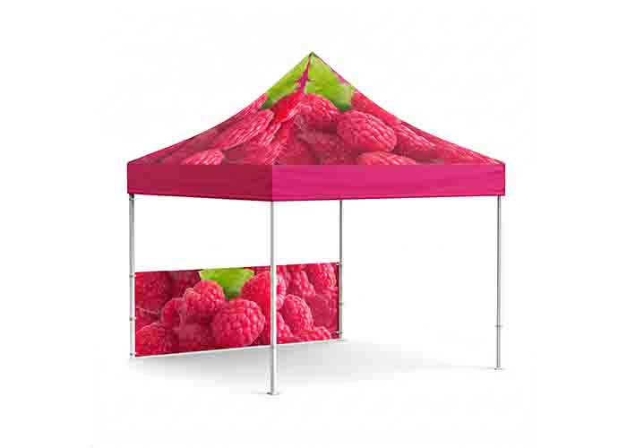 3M X 3M Printed Gazebo with Half Wall for exhibitions, trade shows and outdoor events