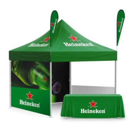 Pop-Up Gazebo – Vision Plus Kit (Table, Walls + Flags)