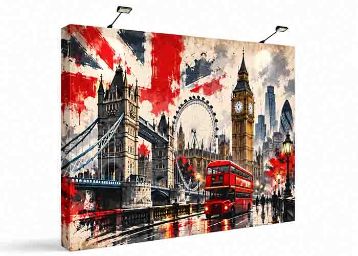 10ft Straight Fabric Pop Up Exhibition Display - Image 2